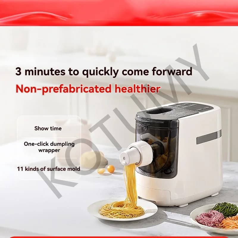 Automatic Pasta Maker Household Pasta Noodle Maker Dumpling Intelligent Noodle Making Machine Electric Dough Mixer 11 Molds