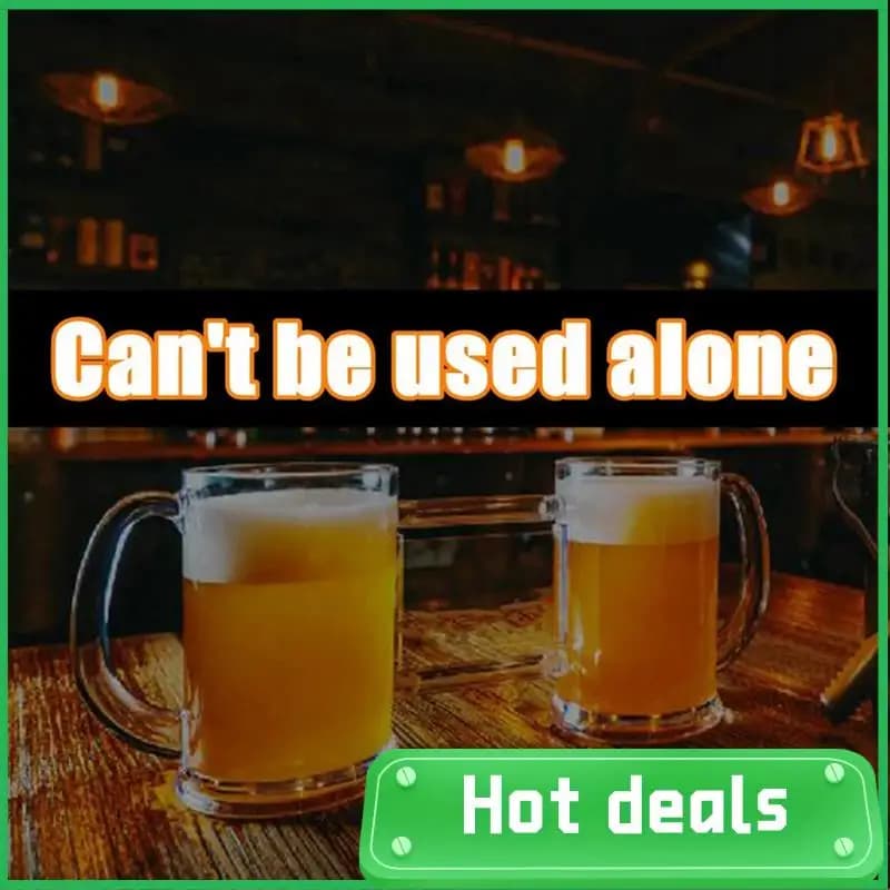AC62-Siamese Doppio Strumento Tazza per Incontri Vino Birra Bicchiere da Birra Bicchiere e Bottiglia Bicchieri da Vino per Due Bicchieri da Incontri