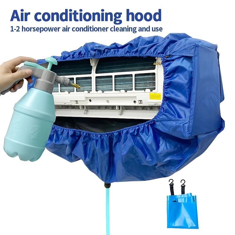 Kit di copertura per la pulizia dell'aria condizionata di grandi dimensioni estivo 36000BTU Set di detergenti per piastre di supporto per sacca d'acqua riutilizzabile per polvere addensata AC da appendere