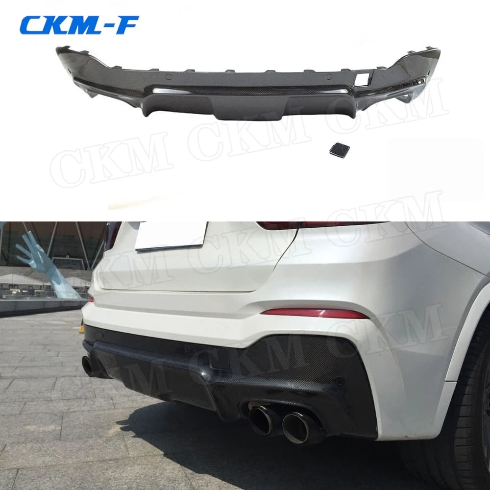 Spoiler carbon fiber rear lip diffuser / FRP for BMW X4 F26 M 2014-2017 3D style diffuser