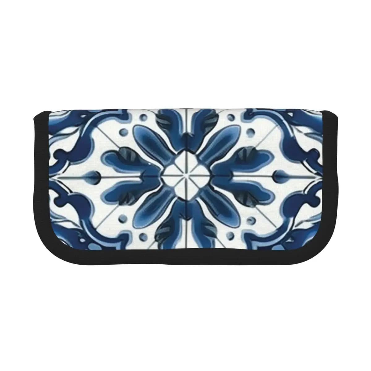 Blue And White Majolica Pattern Pencil Cases for Student School Pen Box Pencil Bag Large Storage Pencil Pouch Storage Stationery
