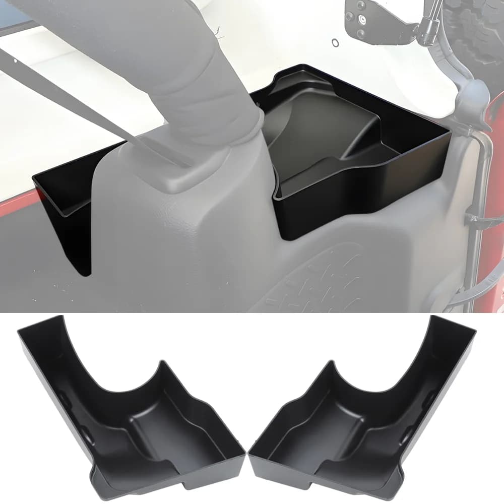 Vassoio portaoggetti per bagagliaio posteriore per auto per Jeep Wrangler JK 2-4 porte 2011-2017 Stivaggio Riordino Accessori interni auto