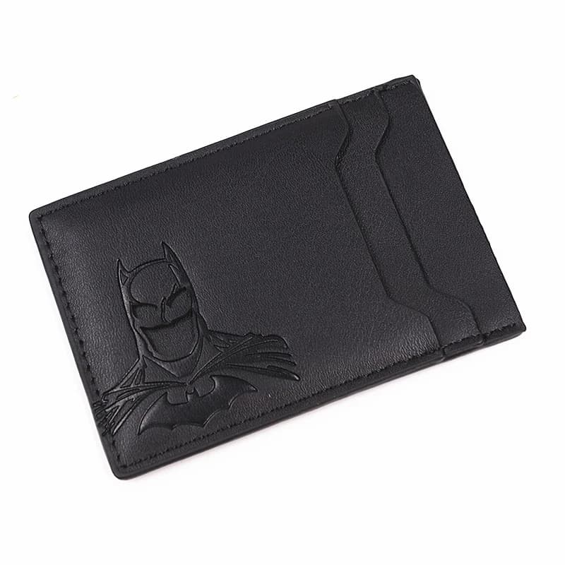 Portafoglio ID Bat per uomo, custodia sottile in pelle per carte di credito con maschera per occhi di supereroe, regalo per marito, adolescenti, fidanzato