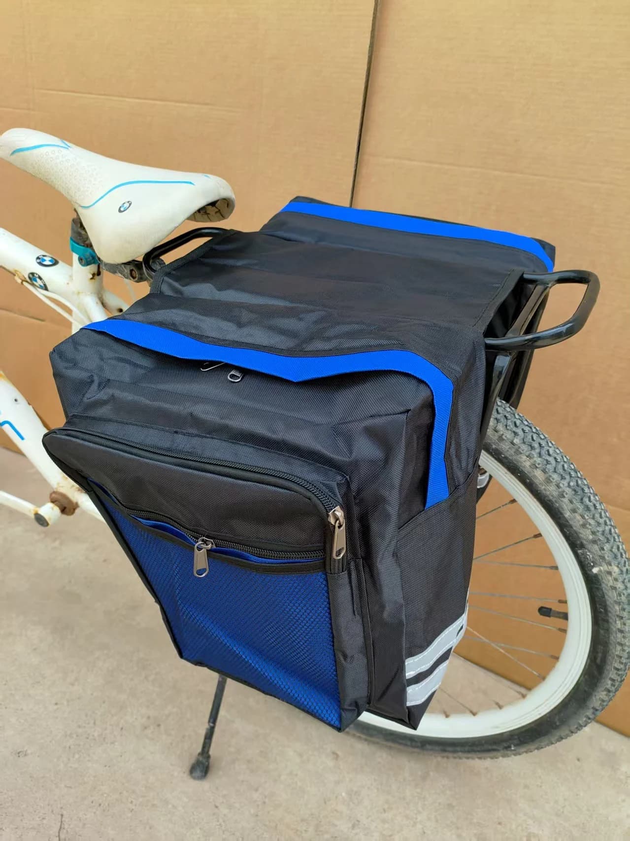 MTB Bicycle Carrier Bag Rear Rack Bike Trunk Bag Luggage Pannier Back Seat Double Side Cycling Bycicle Bag Durable Travel