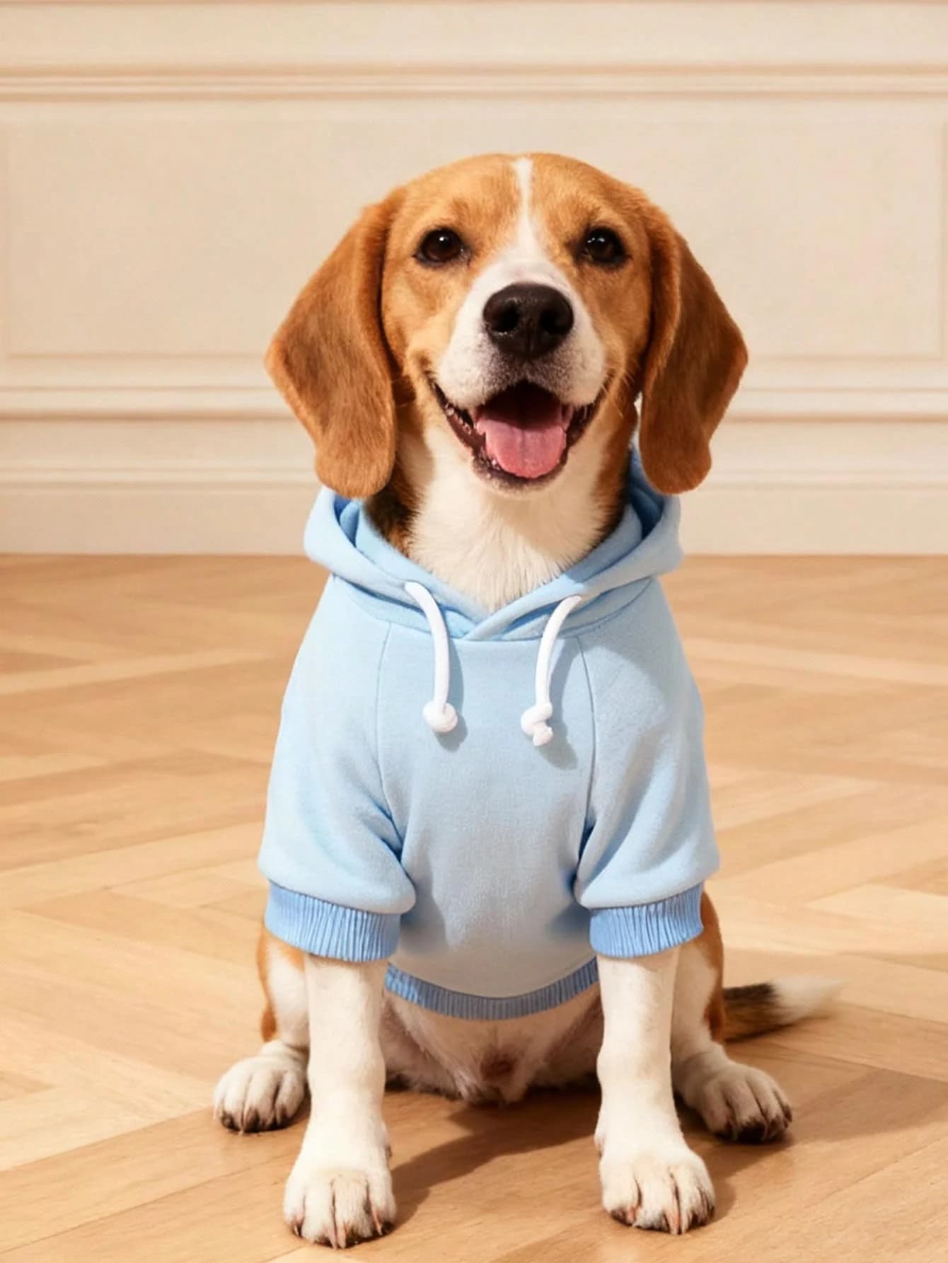 Felpa con Cappuccio Azzurra per Cani e Gatti - Morbido Pullover Caldo in Poliestere per Uso Interno ed Esterno