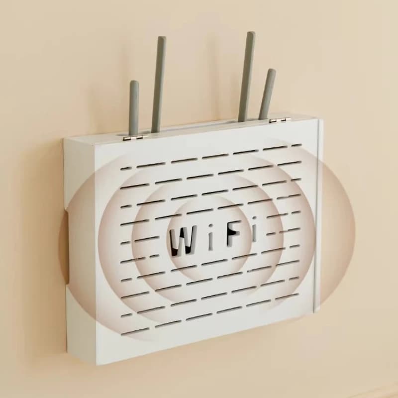 Armadietto Multimediale per Router WiFi a Montaggio Superficiale con Design Nascosto, Organizzatore a Parete per Pannelli a Bassa Tensione per Casa