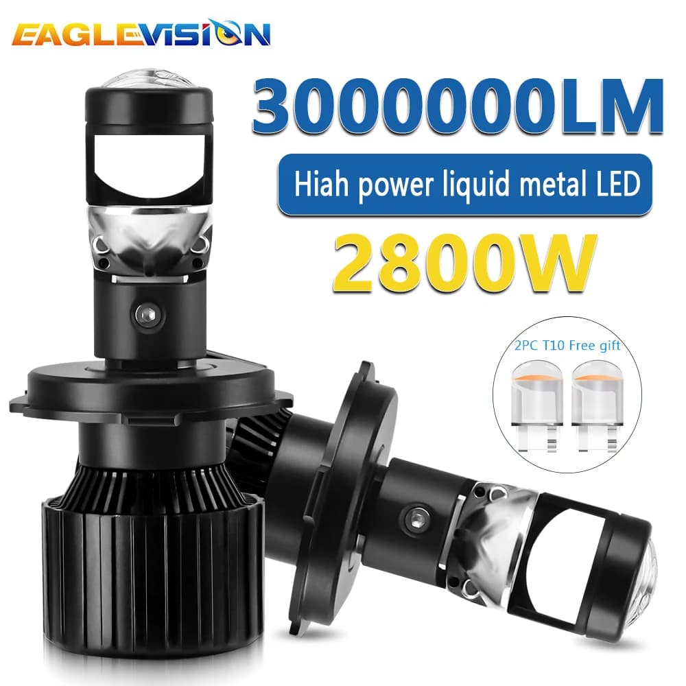 EAGLEVISION Mini Lente Proiettore Faro Turbo Canbus 12V 24V 6500K H4 H7 H11 9005 9006 Fari della Auto Fendinebbia