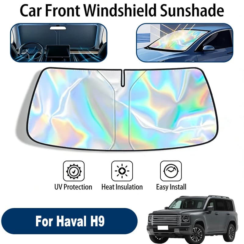Parasole per parabrezza per Haval H9, accessori pieghevoli per la protezione solare della finestra anteriore, riflettenti ai raggi UV
