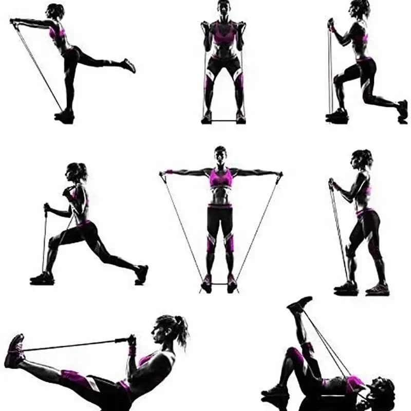 1 pezzo con cintura di resistenza con maniglia, cintura elastica per fitness, attrezzatura per allenamento della forza per uomo e donna, facile da trasportare e resistente