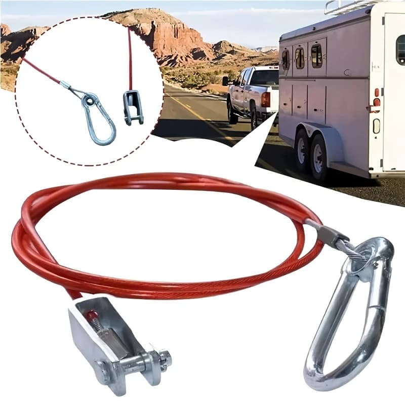 Corda per verricello per auto Filo da traino in acciaio inossidabile Filo per verricello per rimorchio per auto da viaggio Berlina Taxi Cargo RV Moto Marine