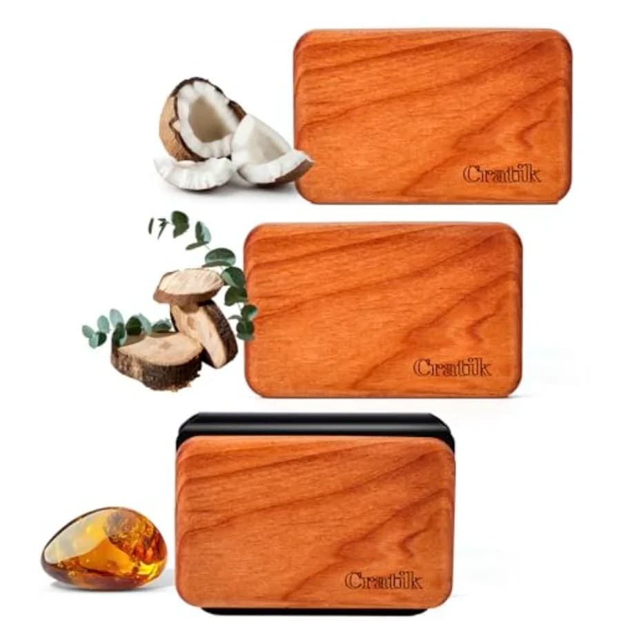 Car Air Freshener - Wood Air Freshener - Car Odor Eliminator for Visor Clip-Variety Scent Refill, Vehicle Scent Diffuser for Ca
