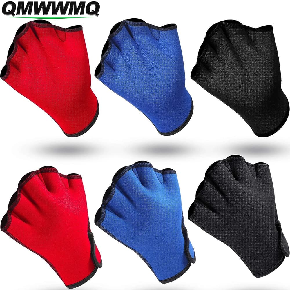 1 pair of water gloves training gloves for swimming palmed swimming gloves water resistant paddle gloves for men woman diving surf