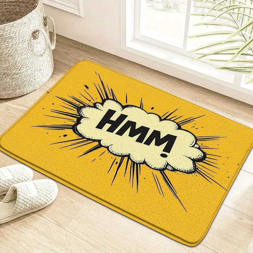 VIKAMA Tappeto Giallo Premium, Zerbino Vibrante, Morbido Tappeto di Benvenuto per Camera da Letto, Tappeto per Soggiorno, Tappeto per Bagno, Arredamento Casa