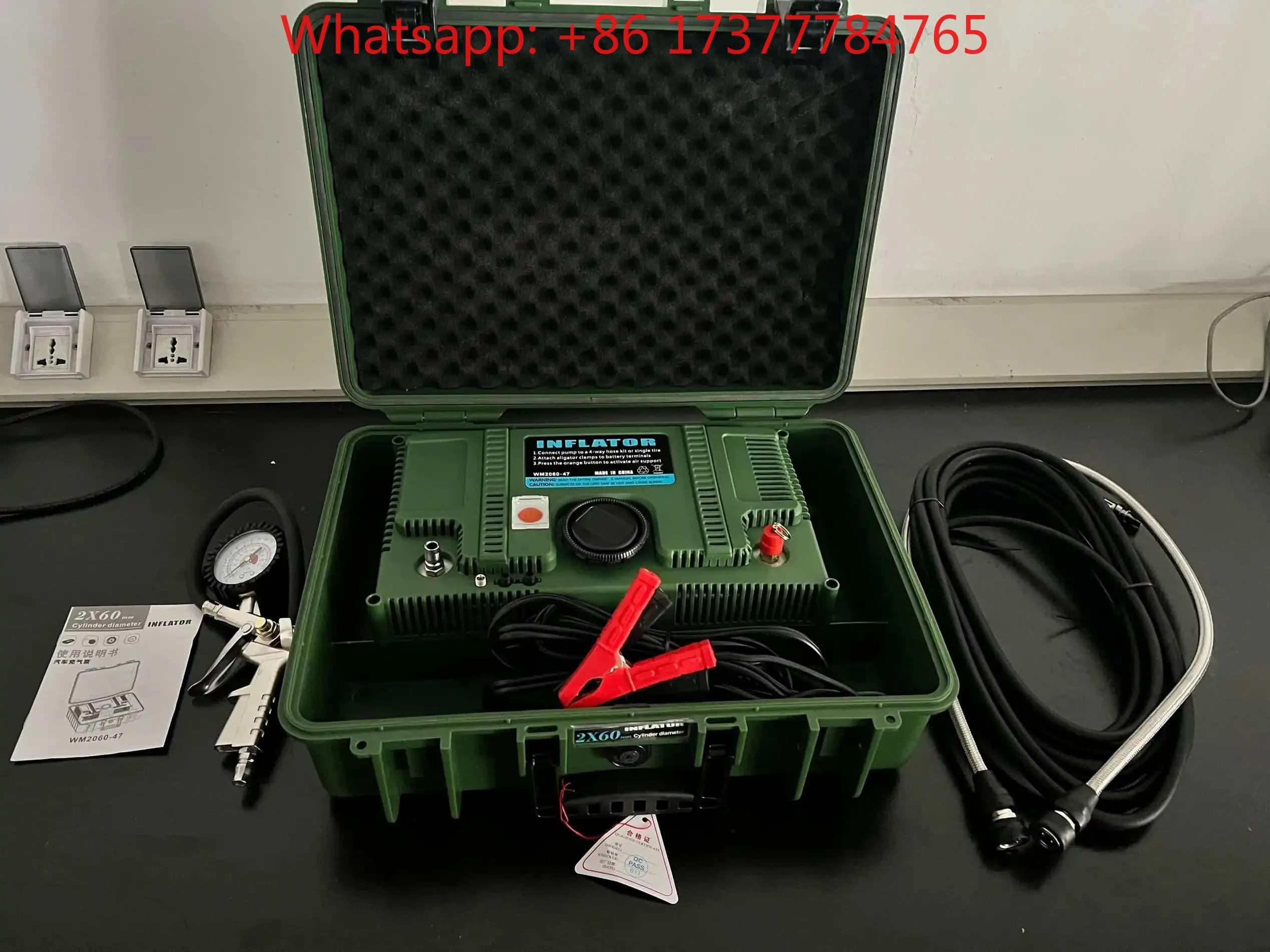 Compressore d'Aria Professionale a Doppio Cilindro 70L/min 200PSI per Auto, Camion, SUV, ATV e Autobus