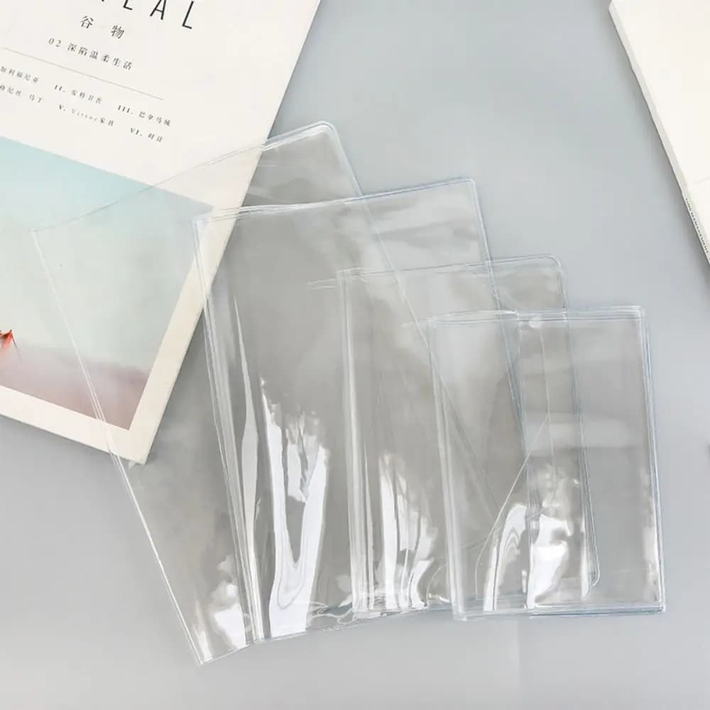 Durable A5/A6 Notebook Protective Sleeve PVC Waterproof Book Cover Transparent Binder Protective Cover Agenda Planner