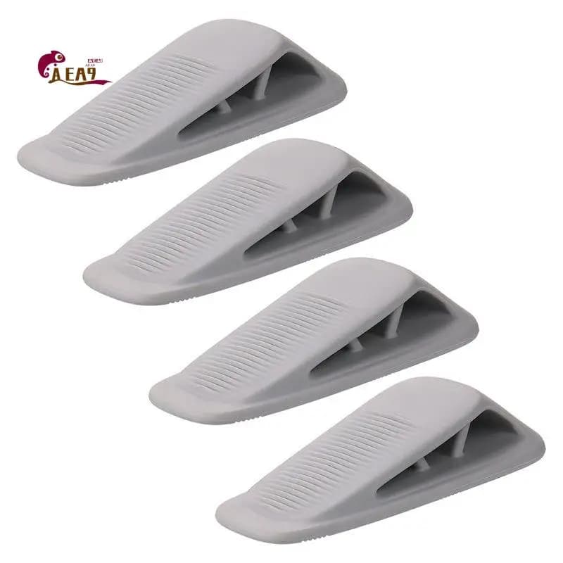 Set di 4 Fermaporte in Silicone AEA9, Cunei Resistenti con Supporto, per Casa e Ufficio