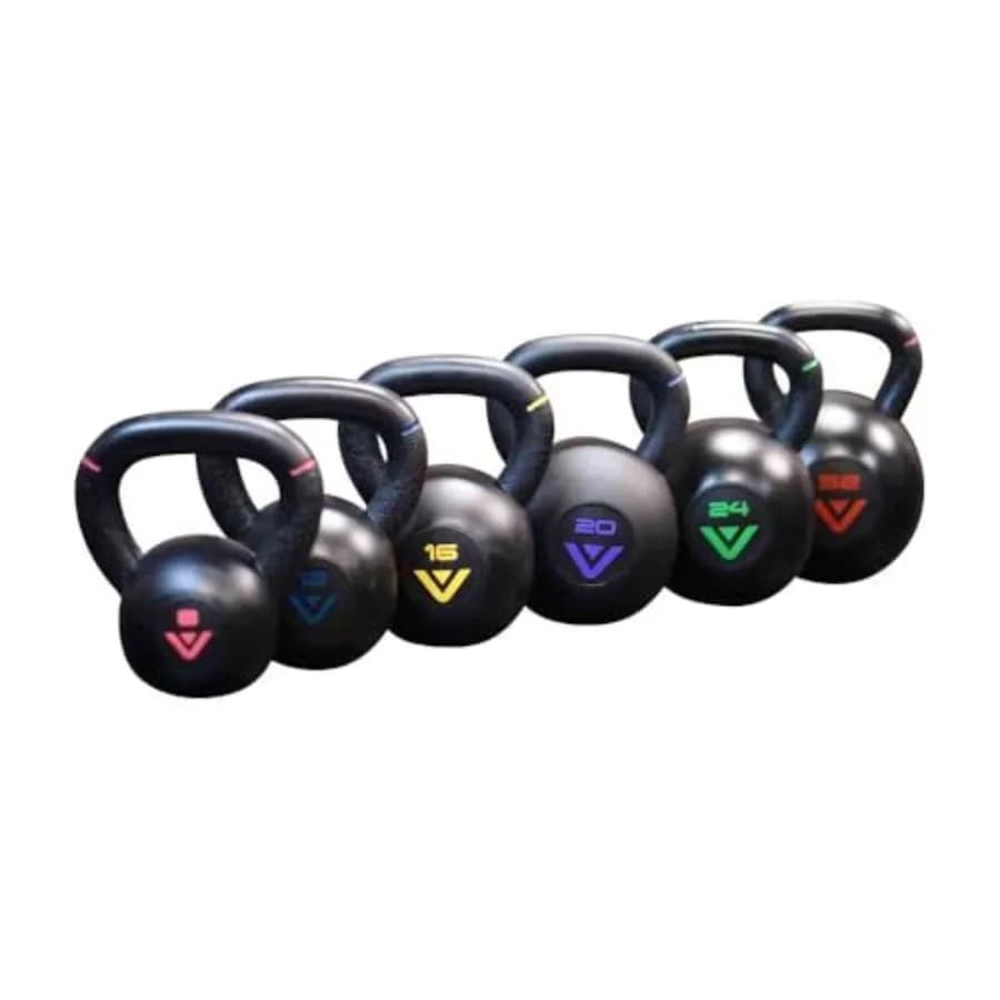 Kettlebell Rubber Cladding with Steel Core Resistant for Strength Training and Home Gym, Rubber Grip for Comfort, Color Coding