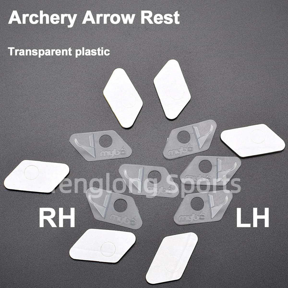 Poggia arco ricurvo per tiro con l'arco Poggia freccia in plastica trasparente per accessori per sport all'aria aperta per arco a mano sinistra o destra
