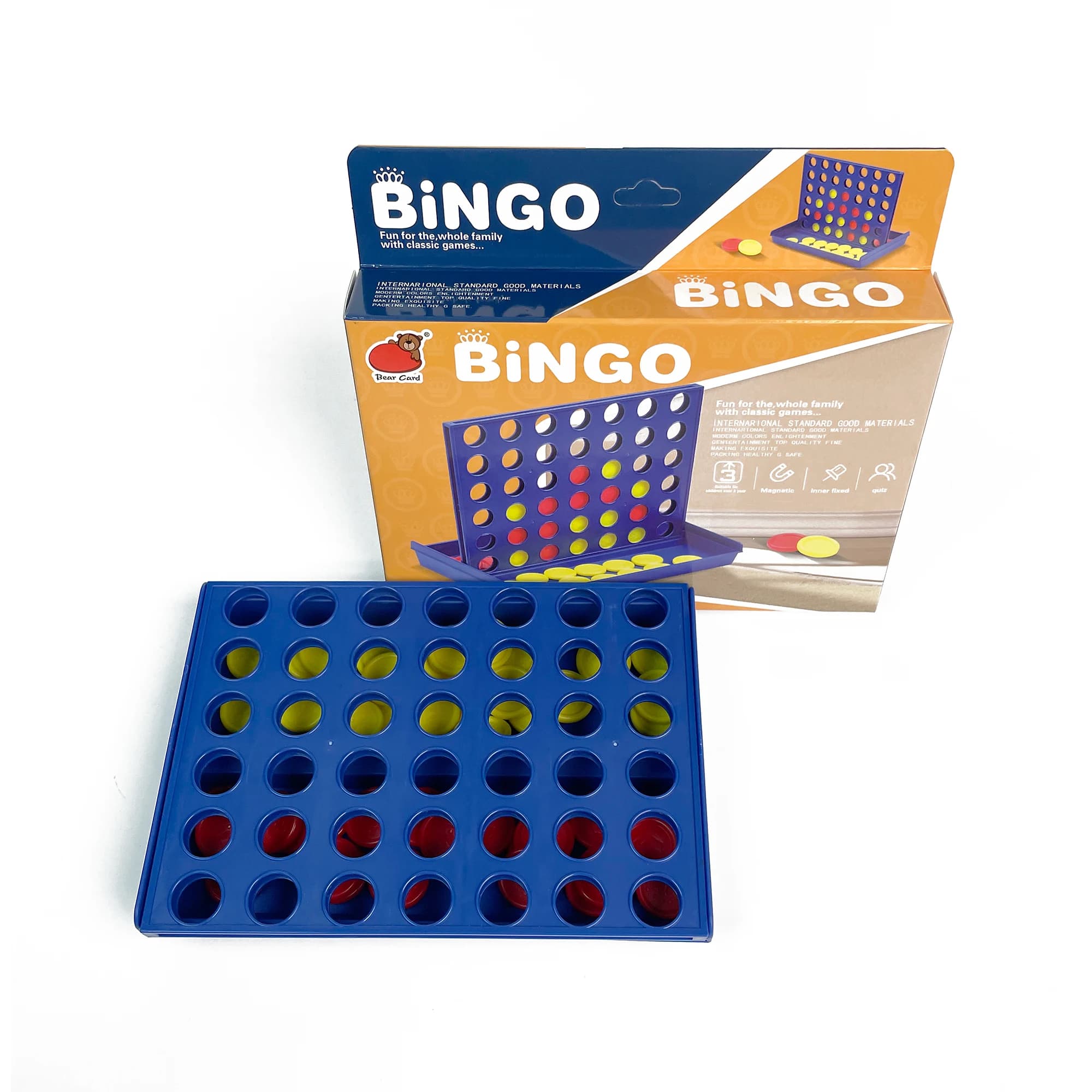 Mini Gioco da Tavolo Quattro in Fila, Giocattolo Magnetico Portatile da Viaggio per Bambini, Divertimento all'Aperto per Tutta la Famiglia