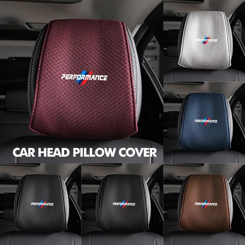 For BMW Universal Car Ice Silk Seat Headrest Ice Silk Head Pillow Dustproof Cover 1 3 5 Series G30 G32 G38 2021 2020 2019 2018