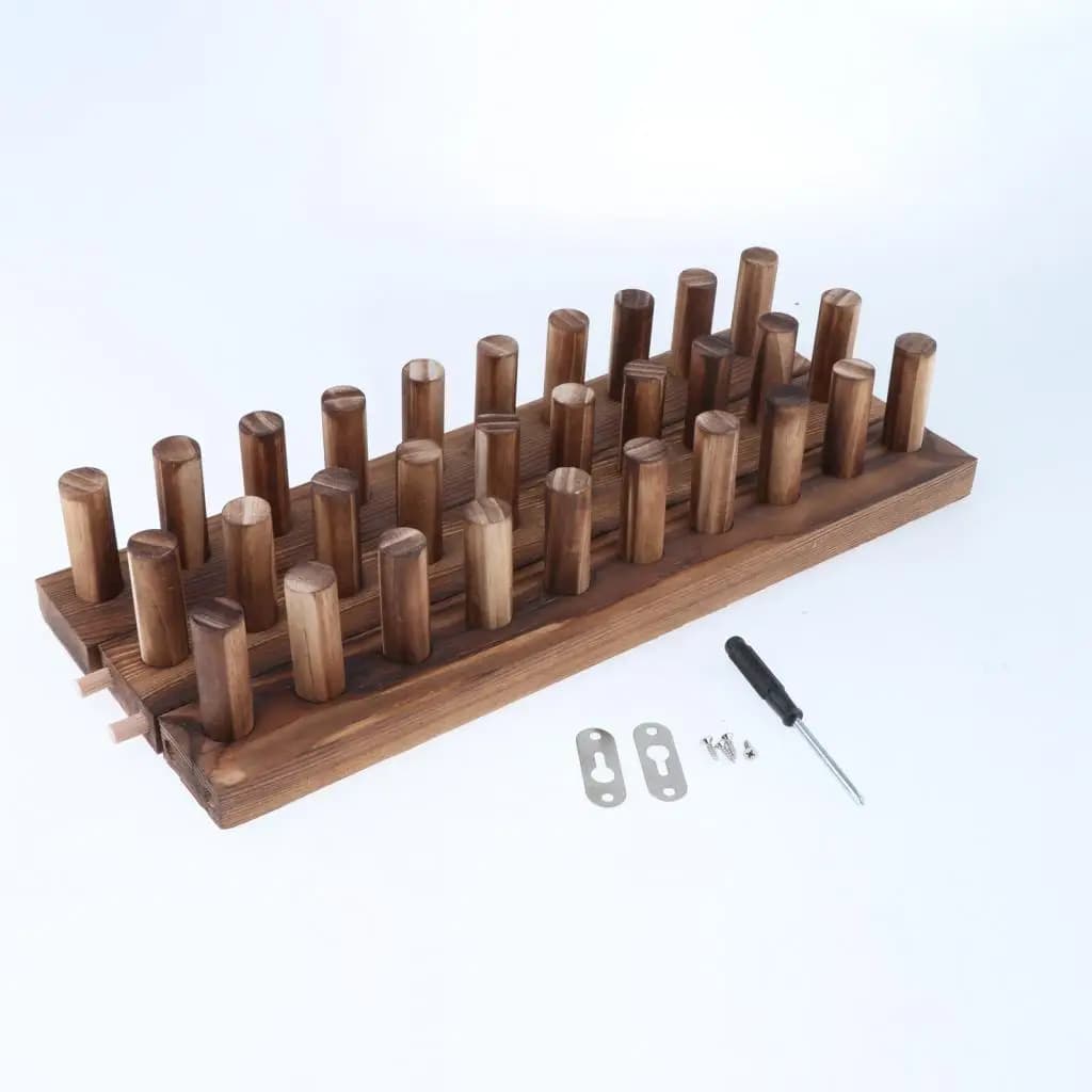 Wooden Loom Frame for DIY Throw Blankets Adjustable Size Weaving Loom Beginner Friendly Chunky Knit Blanket Kit