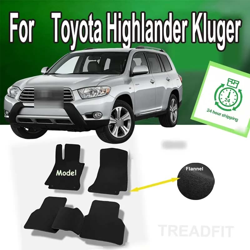 Carpets for Toyota Highlander Kluger XU40 2008~2013 7 Posts, Carpets, Panels, Poggiapiedi, Carpet covers