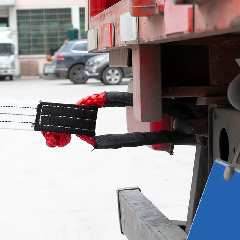 Car towing ropes with synthetic fiber soft cricket Trailer tow rope for 38000 pounds with protective sleeve for off-road