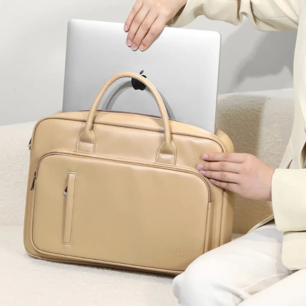Borsa per Laptop in Pelle PU alla Moda per MacBook Air Pro 13 14 16, Valigetta Impermeabile per Donne, Borsa a Mano per Huawei Lenovo 15.6