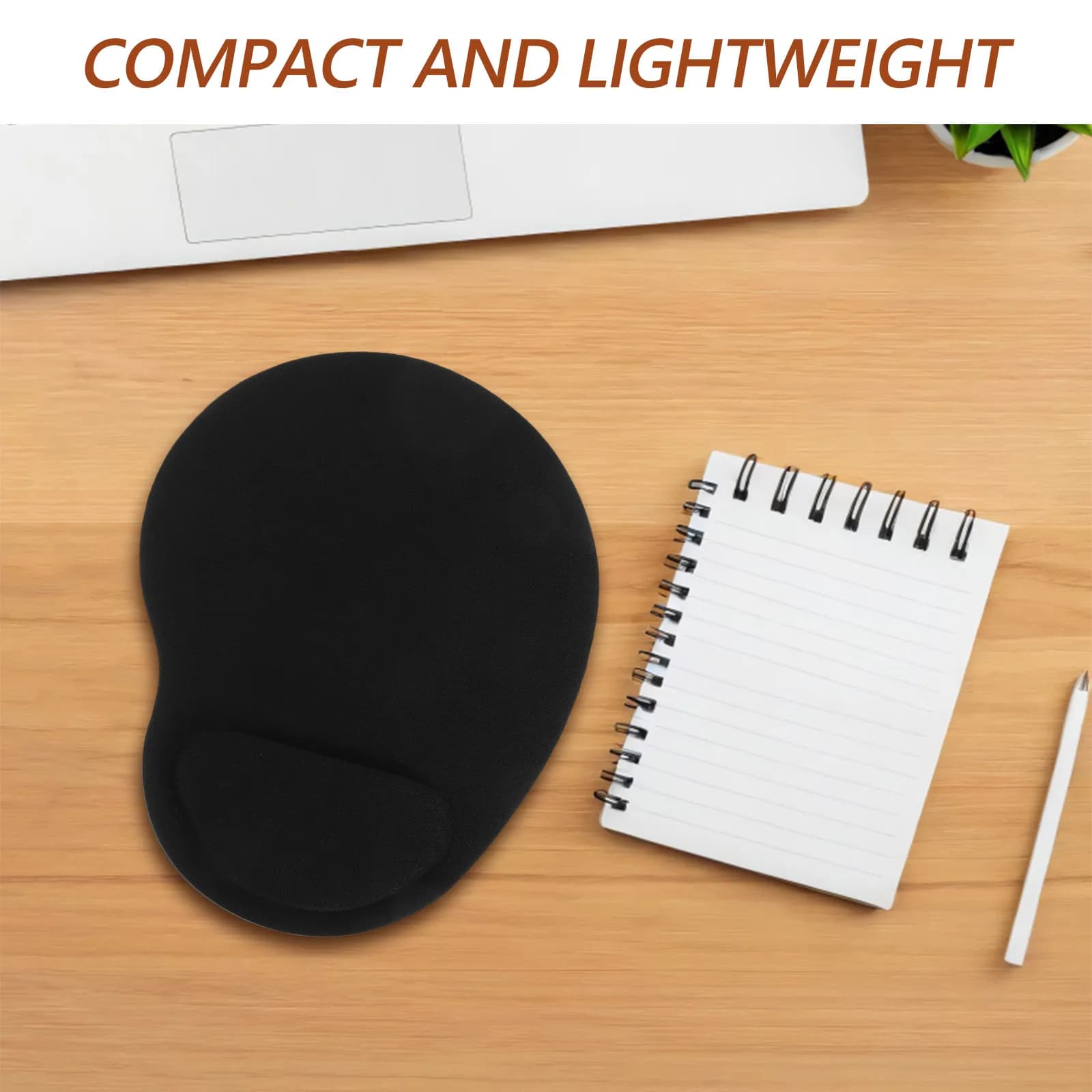Tappetino per Mouse Ergonomico con Poggiapolsi in Silicone, Base Antiscivolo in PU, Superficie Liscia in Tessuto Multi-Spandex per Ufficio, Gaming e Viaggi, Blu