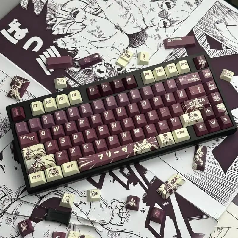 Dragon Ball Keycap Frieza King OEM Profile PBT Dye Sublimation Anime Style Custom Mechanical Keyboard Replacement Keycap Keycap