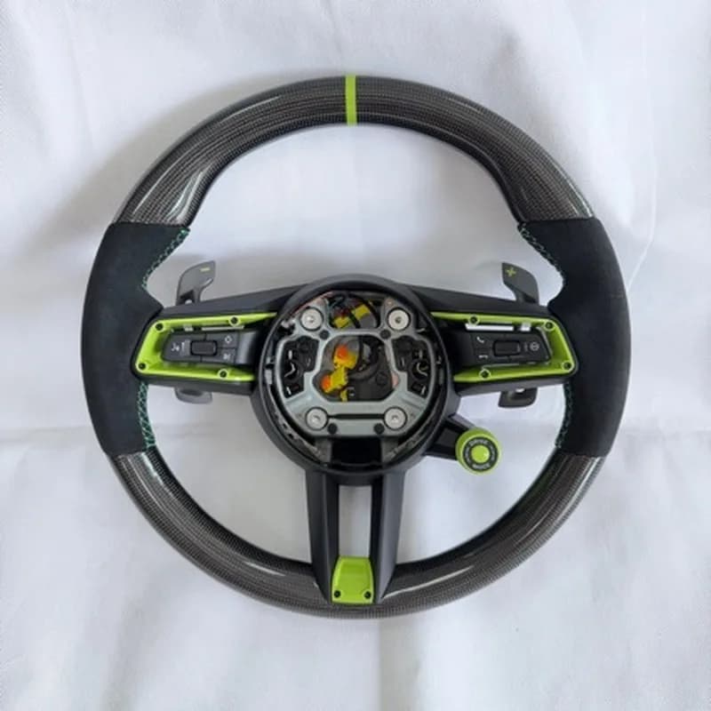 For Porsche Cayenne Panamera 718 Macan 911 Taycan 996 Old To New Steering Wheel Assembly With Decorative Cover