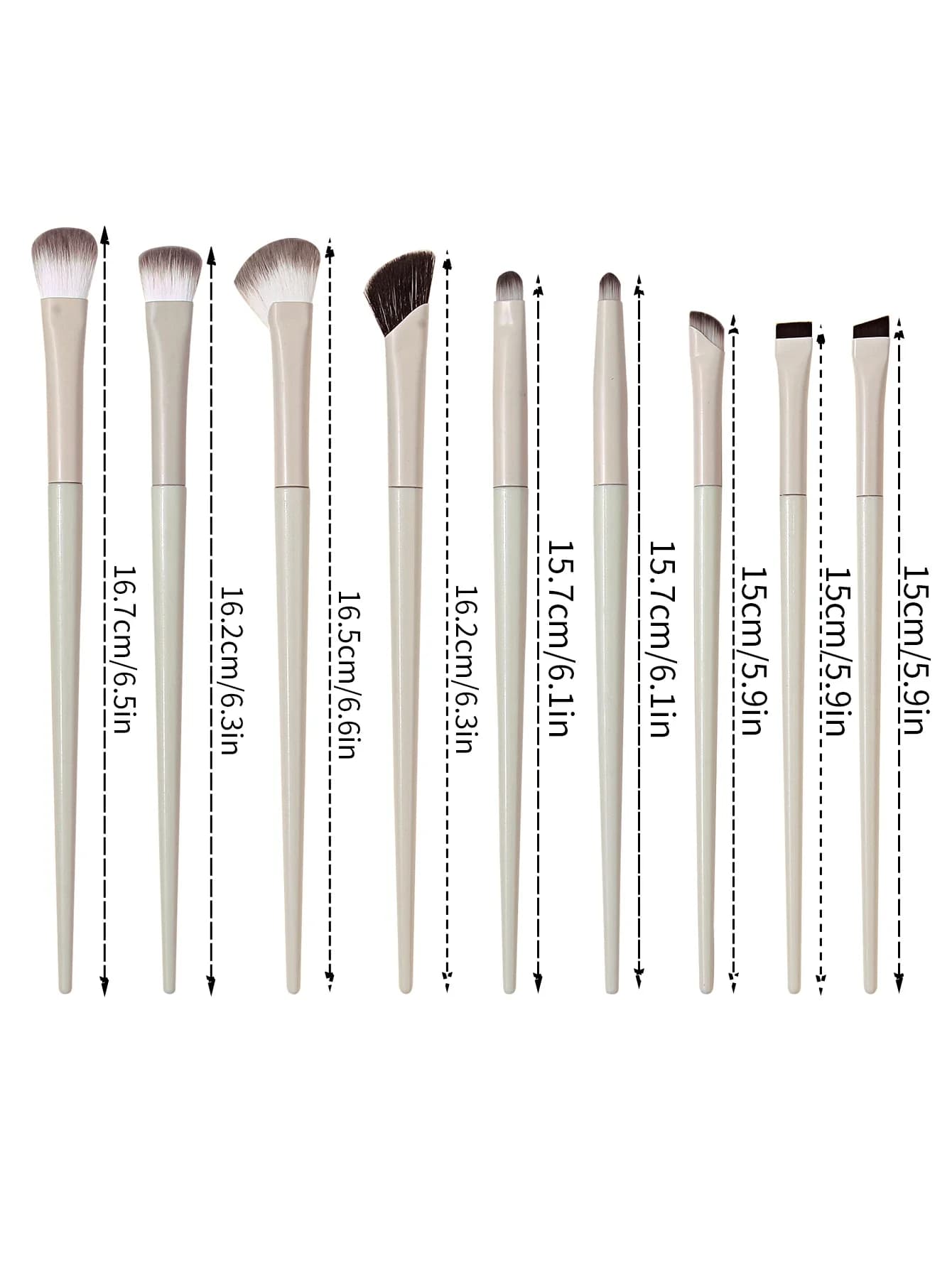 5 9 10Pcs Professional Eye Makeup Brush Set Ultra Thin Blade Eyeliner Brush Nose Shadow Highlight Brush Eye Smudge Cosmetic Brushes