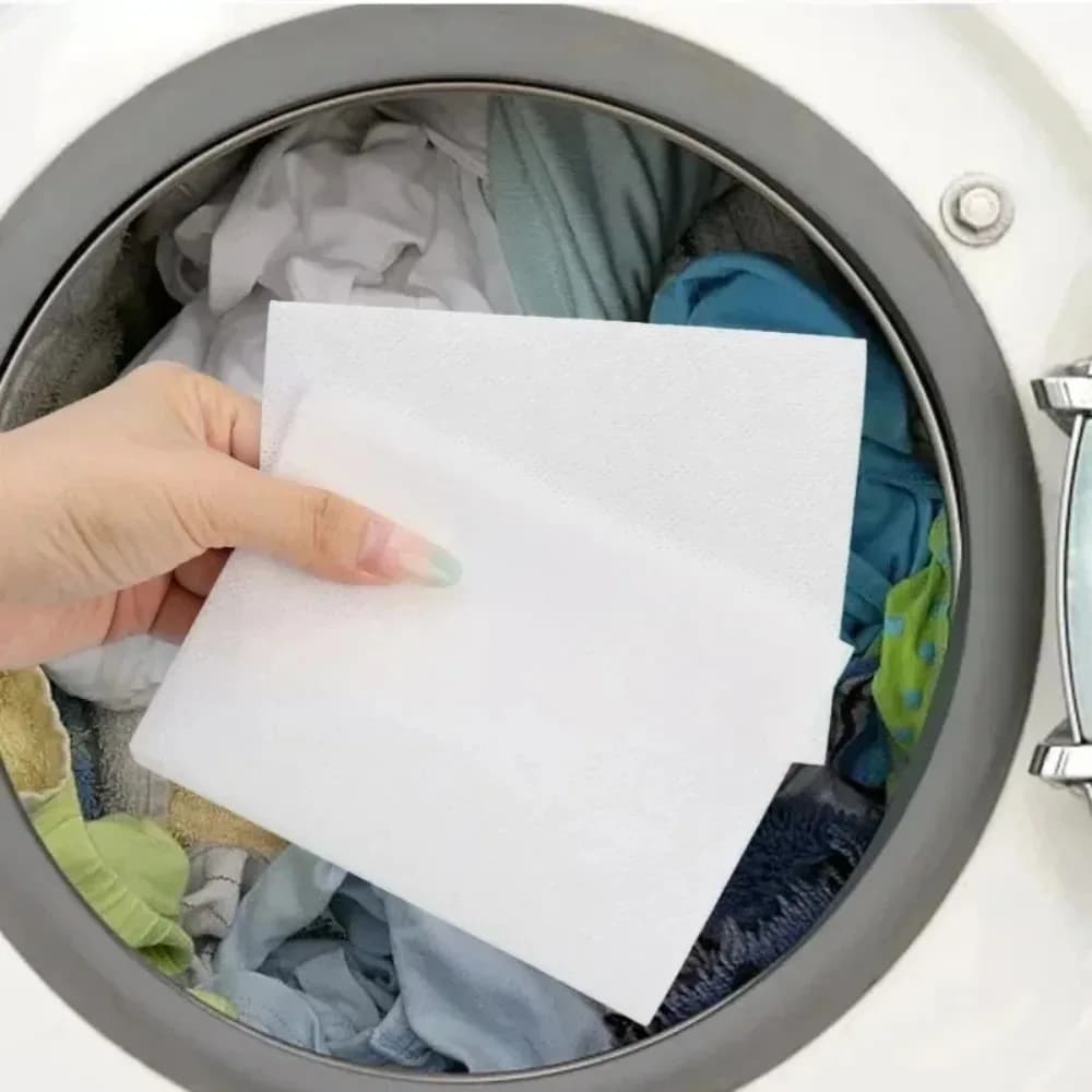 Foglietti salvacolore per bucato in tessuto non tessuto, anti-macchia e anti-transfer di colore, per lavatrice, assorbimento colore