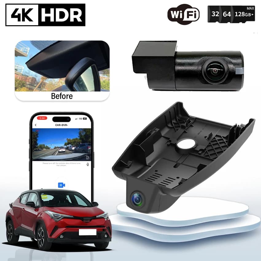 Video Recorder UHD Plug and Play 4K 2160P Car DVR Dash Cam For Toyota C-HR CHR 2018 2019 2020 2021 2022 2023 for Dashcam