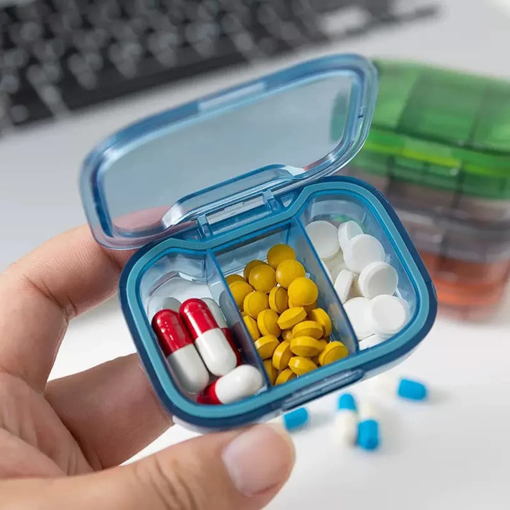 1 piece morning and evening umbrella box - Compact and comfortable - Essential medicine box for travel