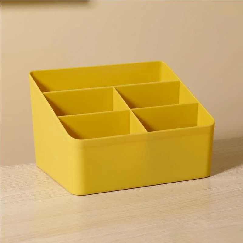 Plastic Desktop Organizer Box Multi-Compartment Phone Remote Control Cosmetic Storage Bin Office Mess Sorter Container