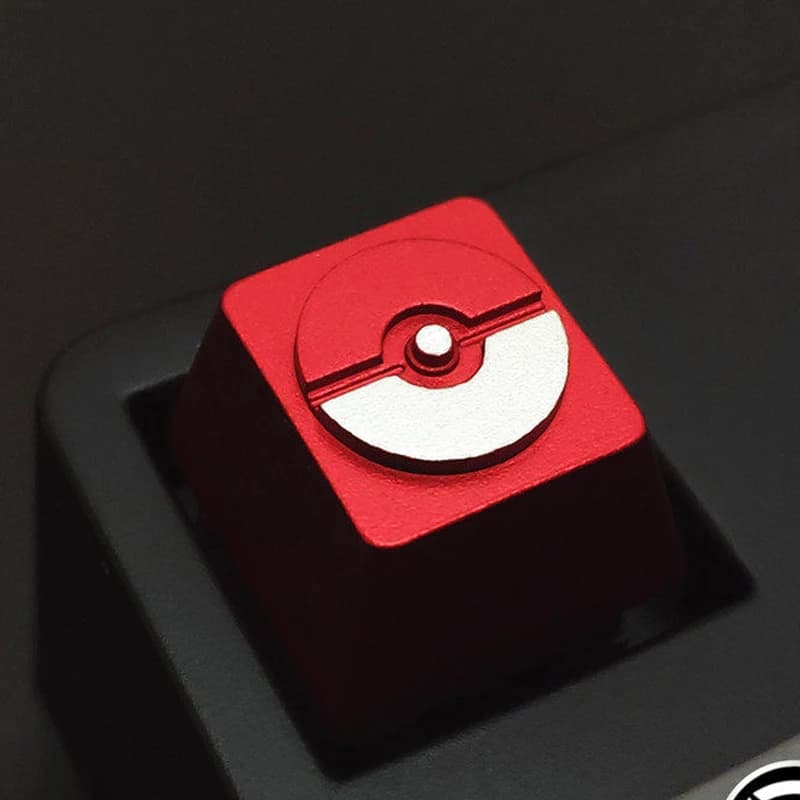 Diy Poke Ball Aluminum Alloy Mechanical Keyboard Keycaps Cross-Axis Mechanical Keyboard Pc Personalized Keycaps Gift Toys