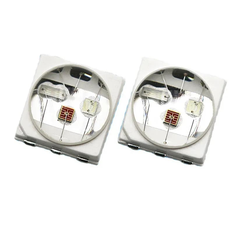 Chip LED superiore ad alta potenza RGB 3535 perline SMD 1.5W 3W 3535 diodi lente in silicone convesso colorato rosso verde blu 50 pezzi