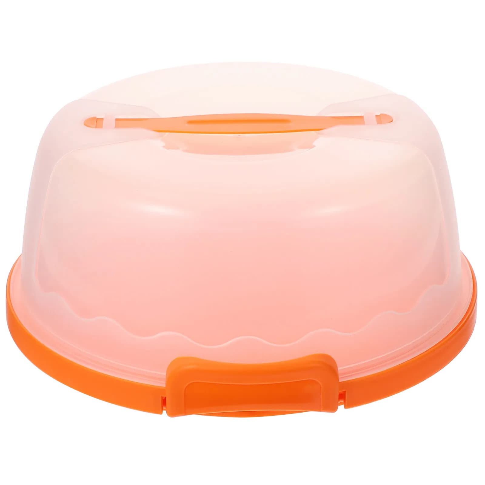 Contenitore per torta trasparente portatile da 8 pollici, 1 pezzo, con maniglia facile da trasportare, ideale per feste di compleanno e per bambini.