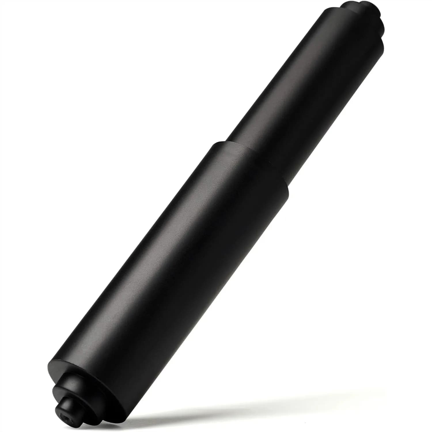 Supporto Universale in Plastica con Molla per Rotoli di Carta Igienica, Nero, Facile da Installare per Dispenser Standard