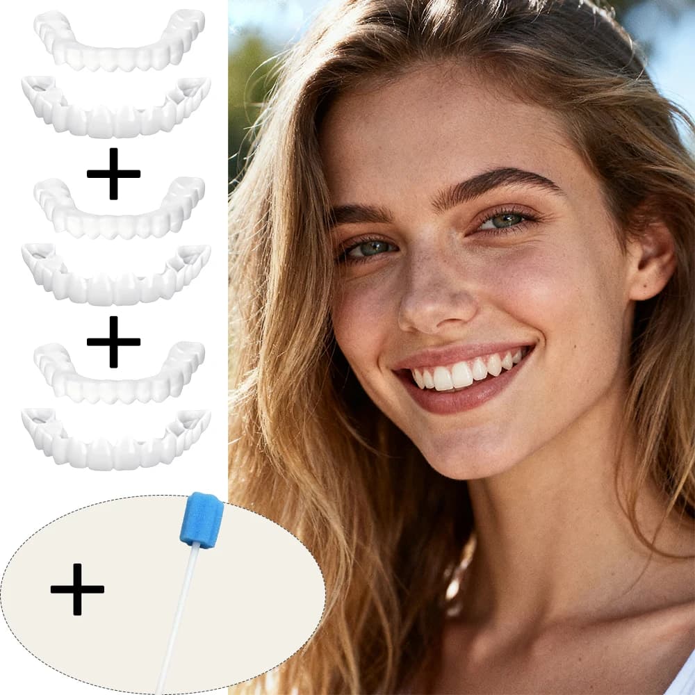 New Business Person Teeth Veneers Reusable Instant Smile Whitening Professional Look for Meeting H2931