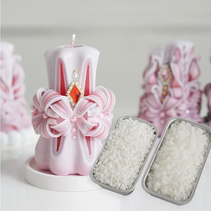 1KG Carved Scented Candle Raw Material 58 Degree Beeswax Handmade DIY Carved Candle Mold Wax Material Candle Making Supplies