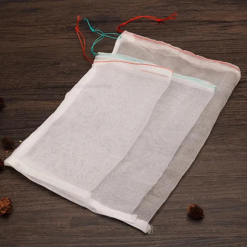 100 pcs/40 mesh 10x15 cm/25x35 cm strong nylon mesh bag for fish/fruit/pocket/bird insects/parasites/semi