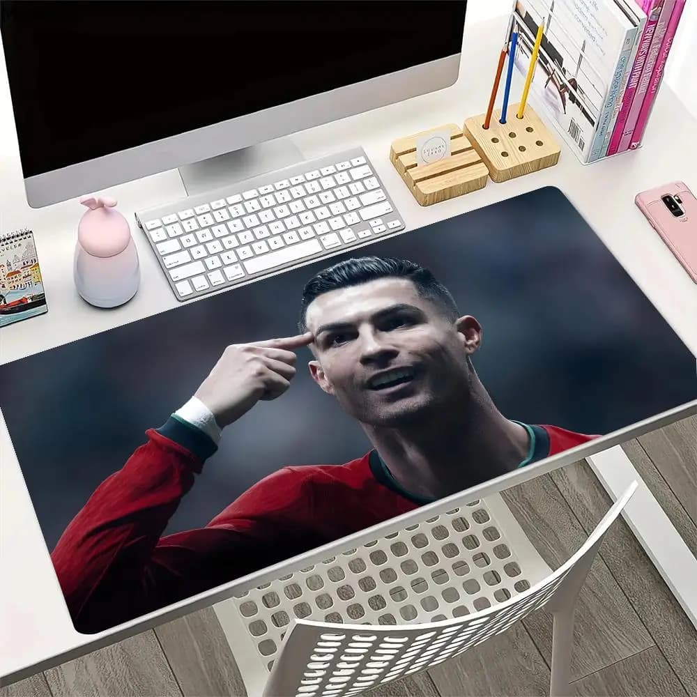 Tappetino per mouse Hot Team R-rONALDO C, tappetino per mouse grande da gioco con bordi rinforzati, tappetino spesso per tastiera e scrivania