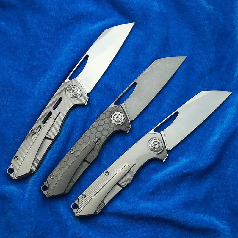 Eutsler Neutralizzatore Manico in titanio Cuscinetto in ceramica Tasca Strumento EDC Utensili da cucina Caccia Campeggio Coltello pieghevole da esterno 154CM