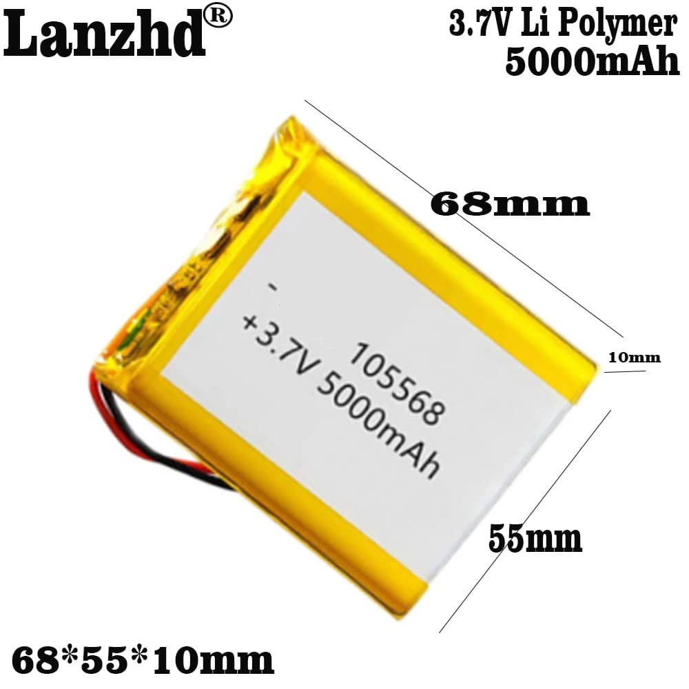 1-10 pz 105568 3.7V 5000mAh Li Polymer Lithium LiPo batteria per e-book tablet pc laptop power bank videogioco GPS DVD batterie