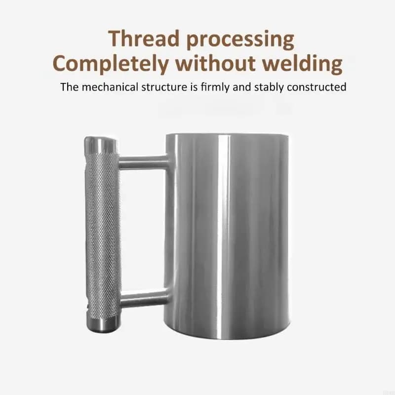 H8WB Multipurpose Dumbbell Water Bottle 304Stainless Steel Cup Insulated Leakproof Design Metal Texture for Commutes Travel