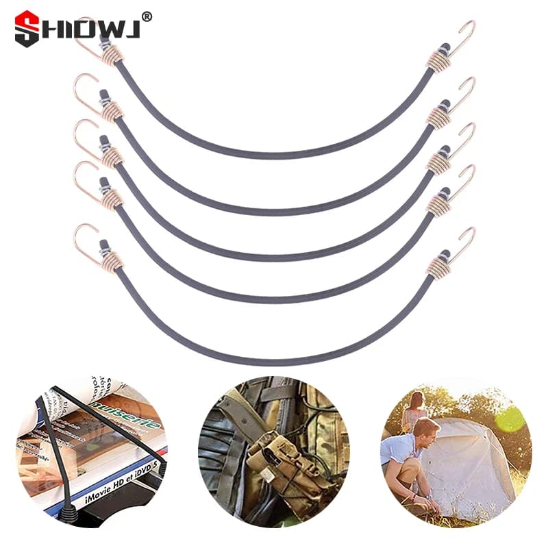 Heavy luggage belts rope hooks elastic cord 30cm stretch tie strap pulling strap fixed rope accessories for outdoor
