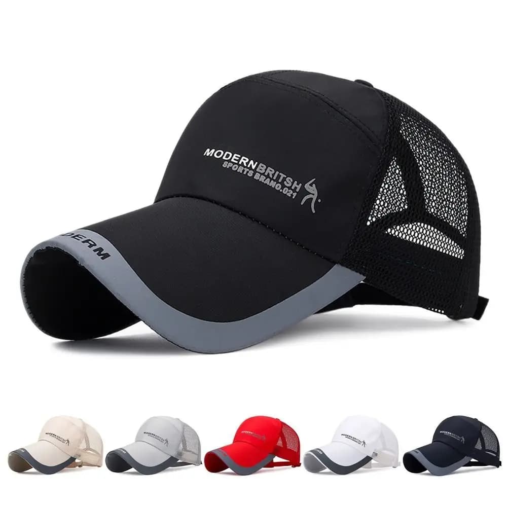 Cappelli da sole estivi regolabili in cotone ad asciugatura rapida, cappello sportivo traspirante per uomo e donna