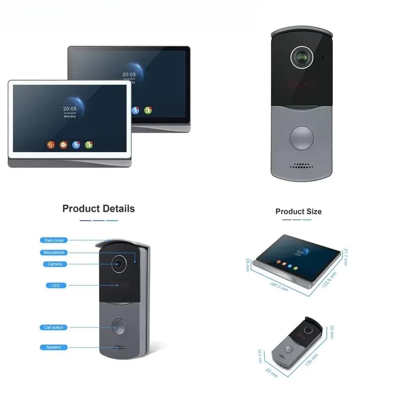 Bcom System Phone Smart Doorbell Video Camera Door Door Bell Camera Wifi Video Doorbell